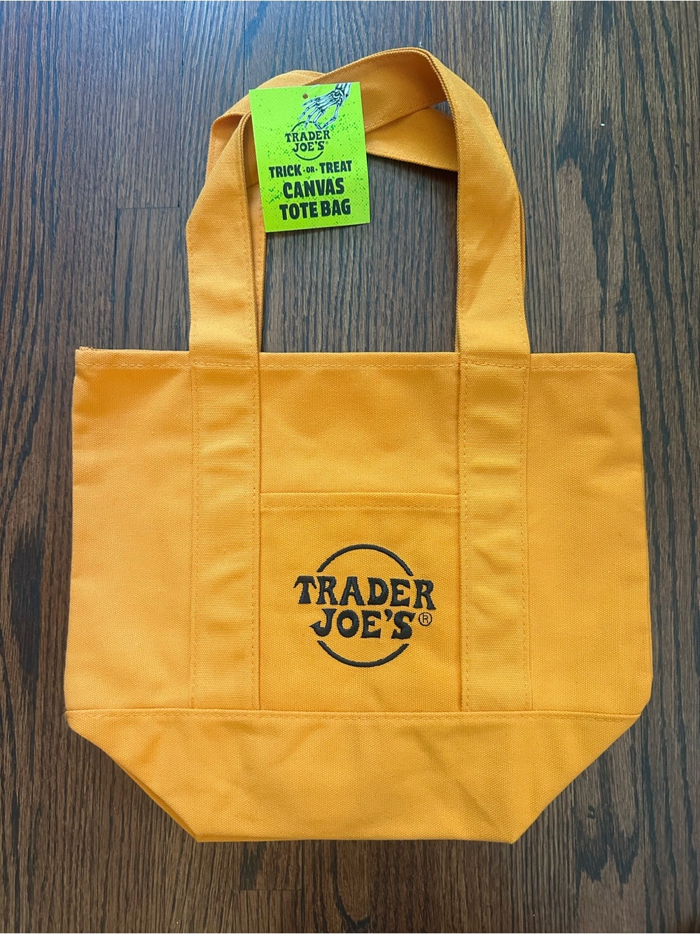 Trader Joe's Yellow Canvas Tote Bag